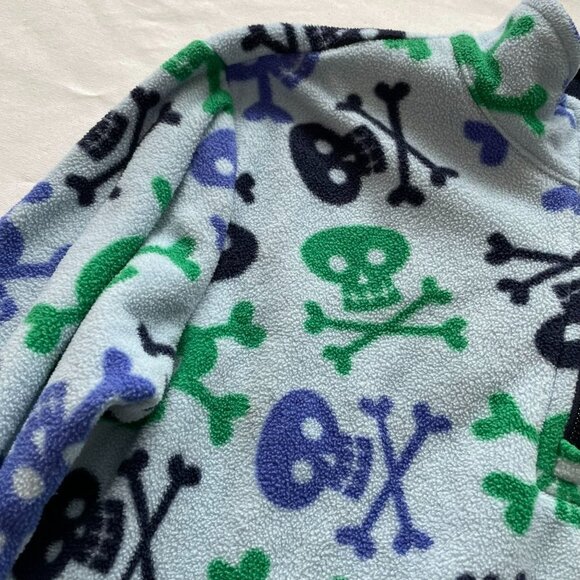 Hanna Anderson Blue Skull Fleece Pullover size 5 - Picture 3 of 6